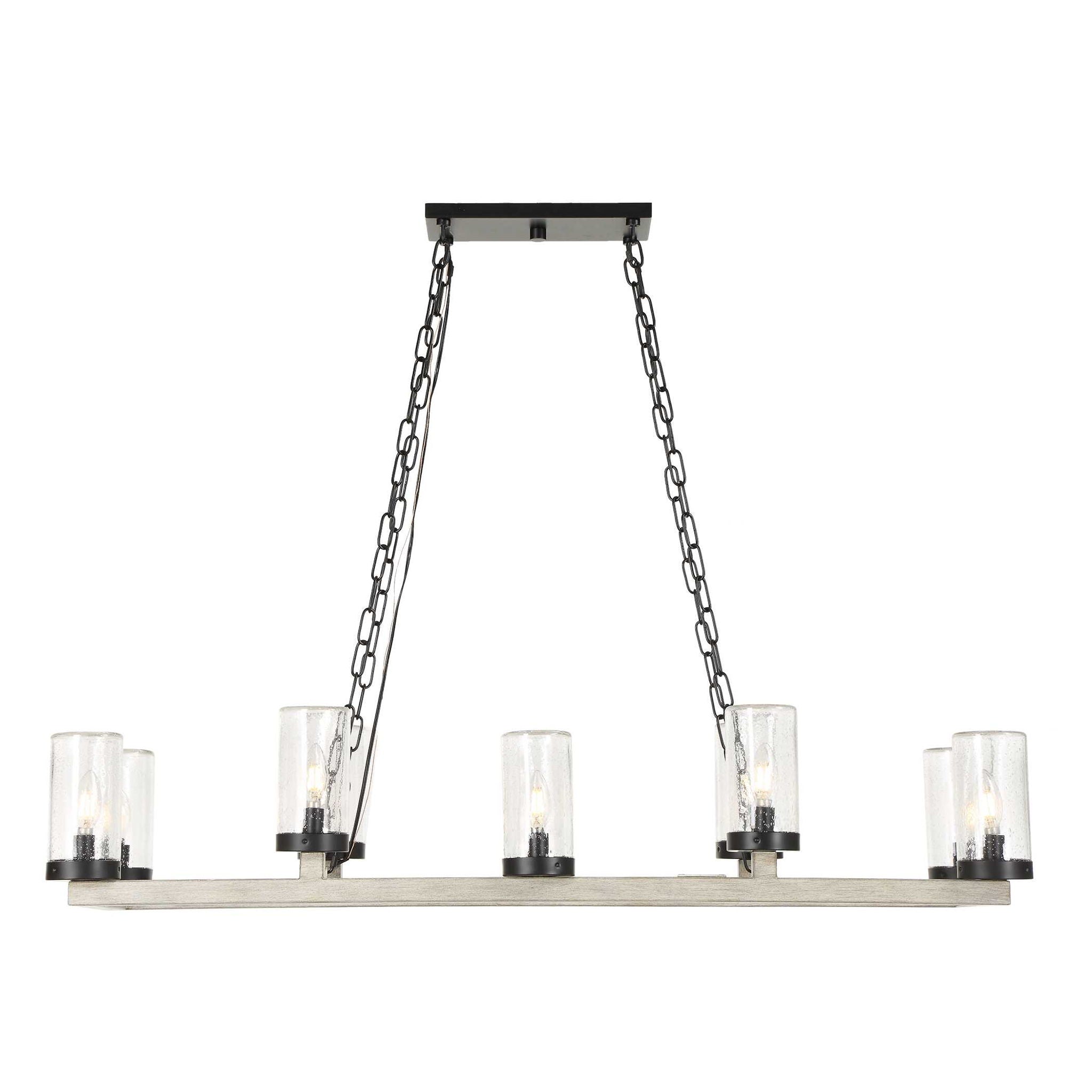 Edgecomb - 10 Light Indoor-Outdoor Chandelier - Black / Gray