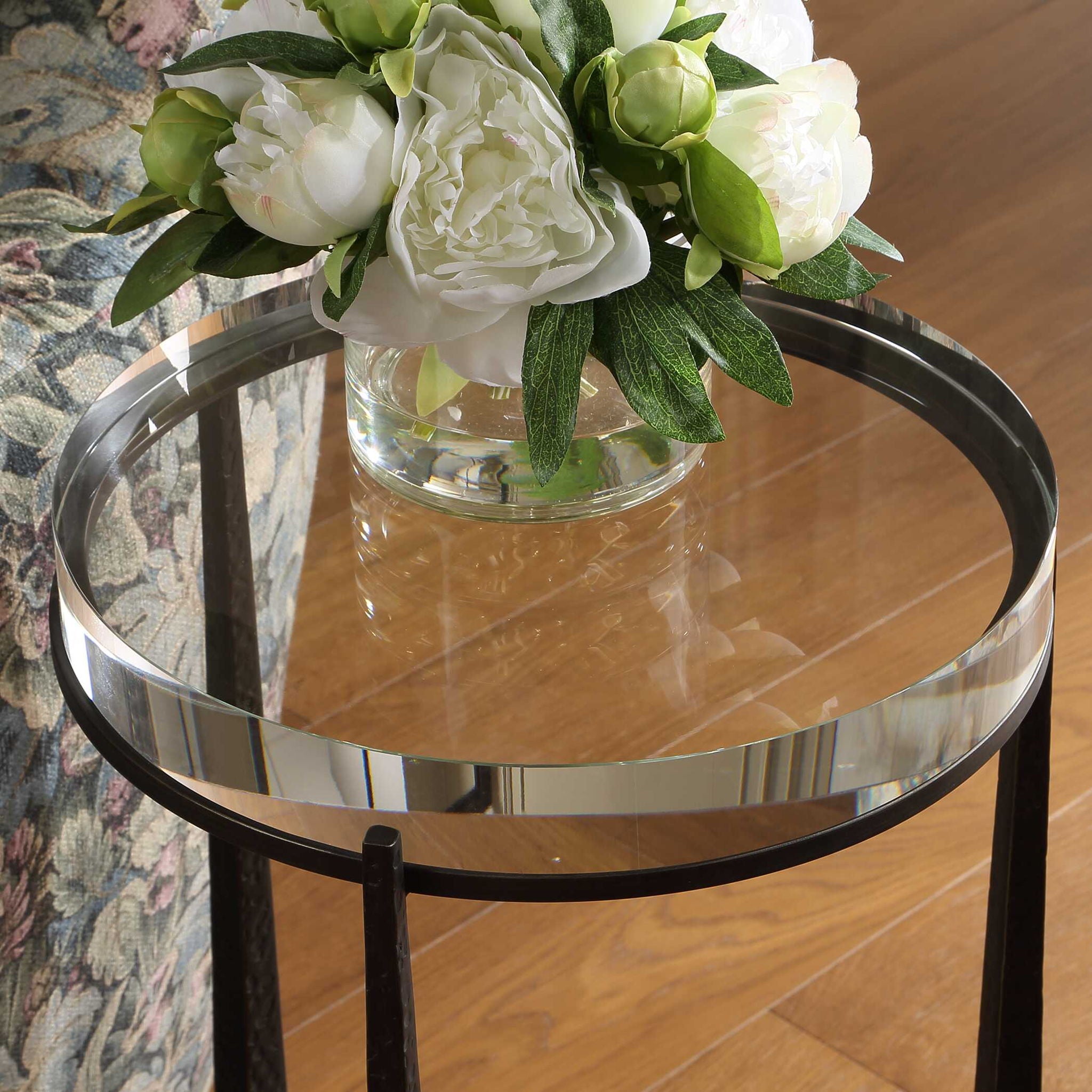 Midas - Round Accent Table - Dark Bronze