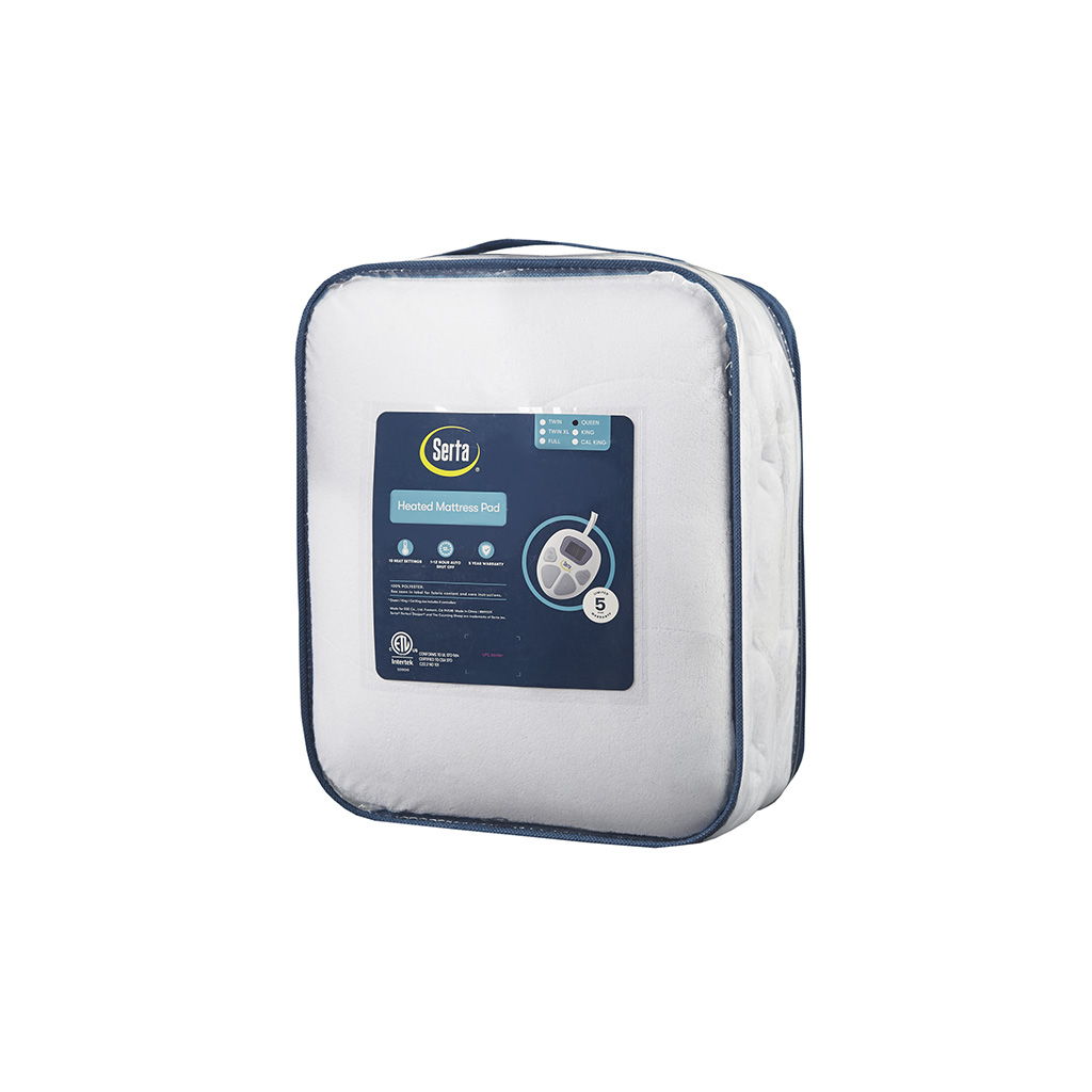 Plush - California King Heated Mattress Pad - White