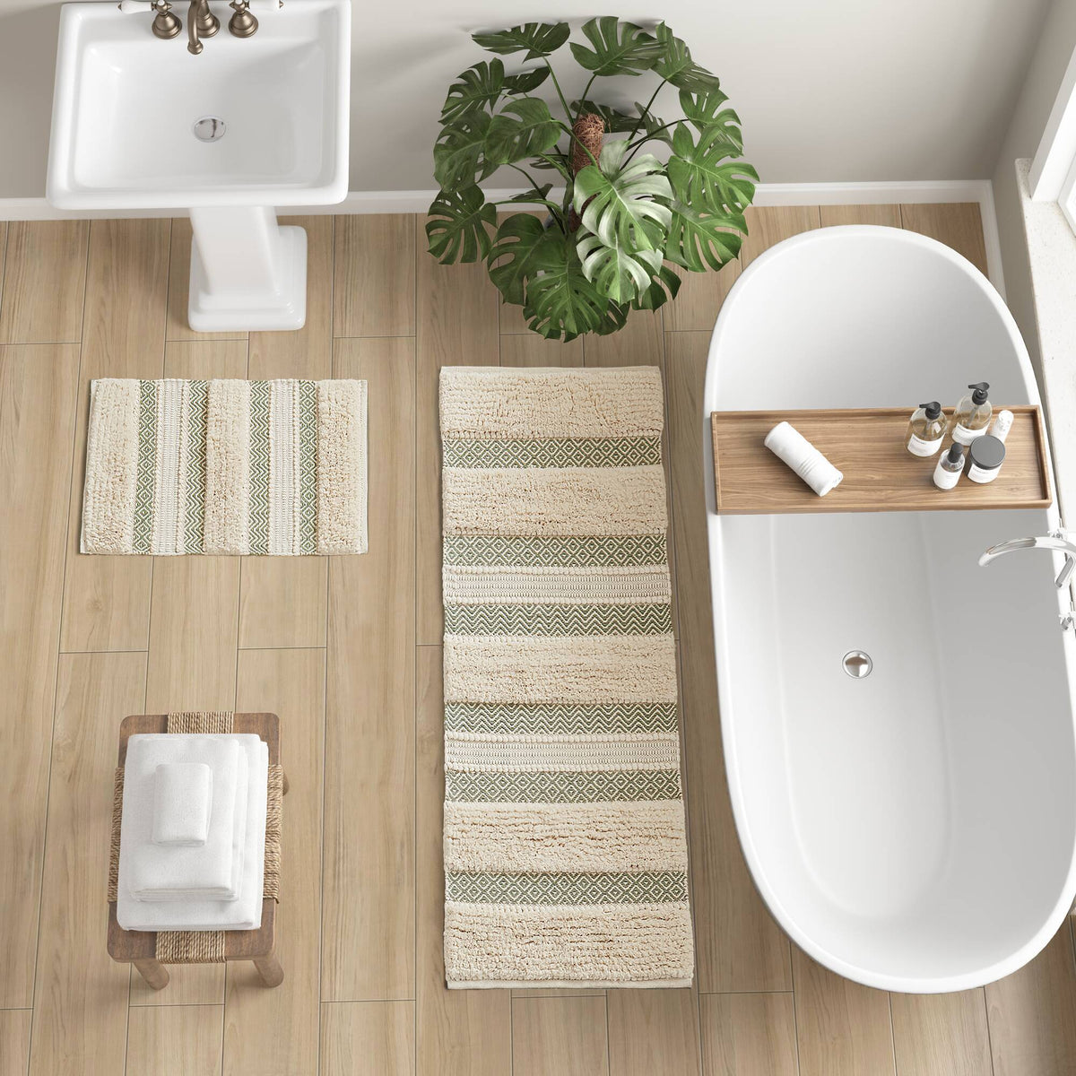 Asher - 20" x 32" Bath Rug - Sage Green