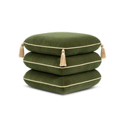 Monarch - Tassled Ottoman - Olive Green