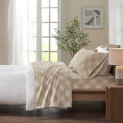 Cozy Flannel - King Sheet Set - Tan Plaid