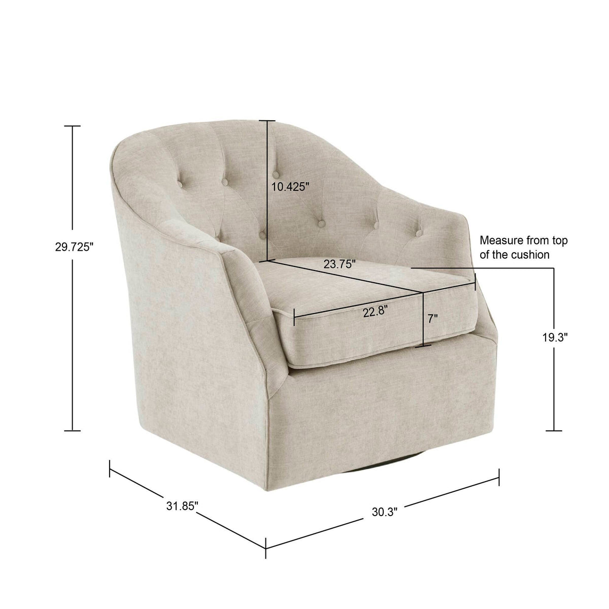 Calvin - Swivel Chair - Natural