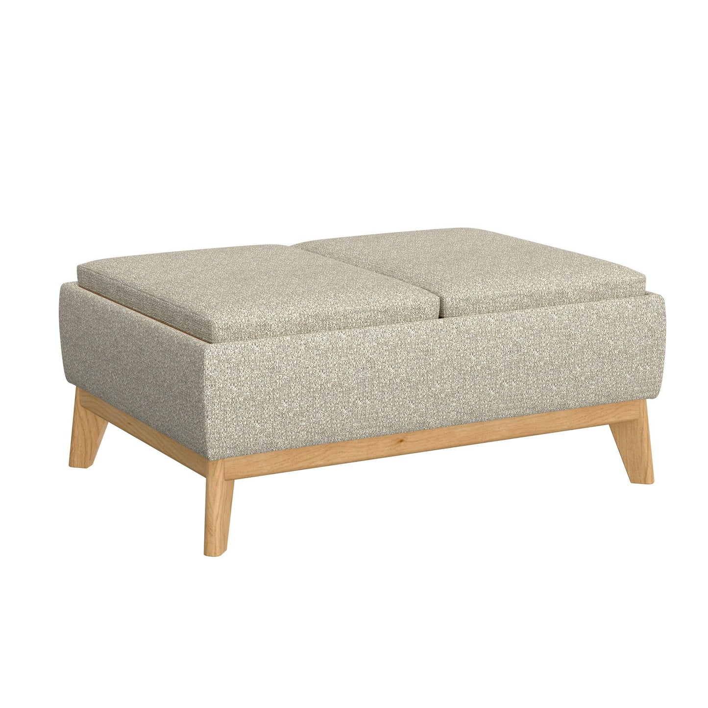 Reversible Tray Ottoman - Tan