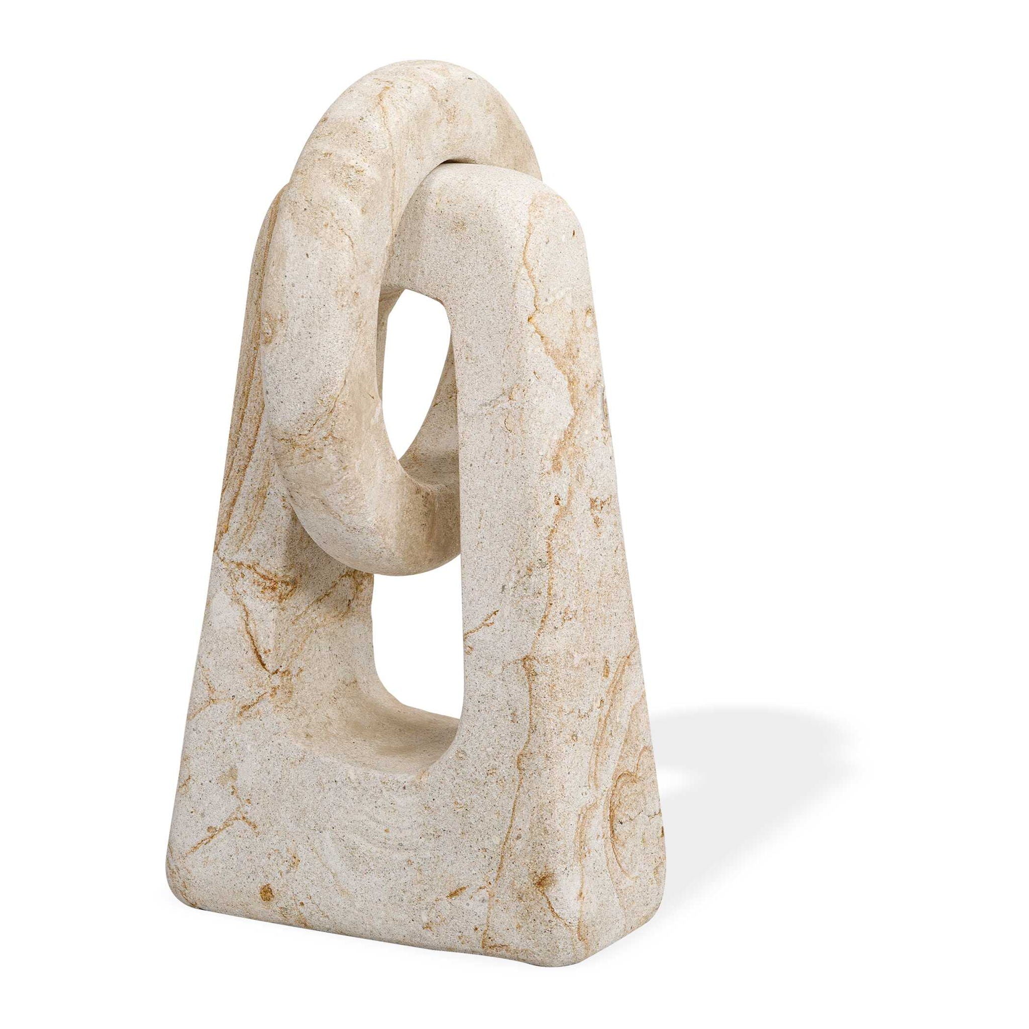Continuum Stone - Indoor-Outdoor Sculpture - Brown / White