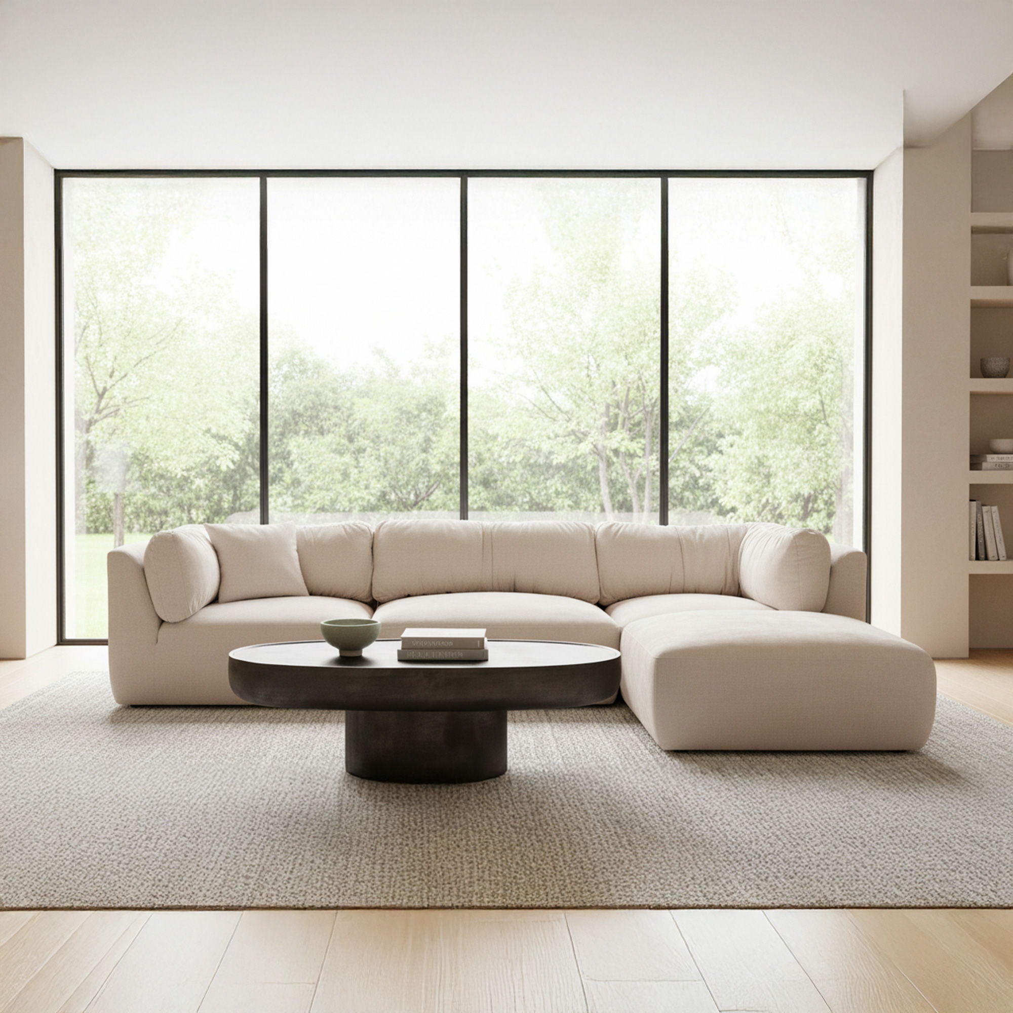 Matina - Corner Chair - Oatmeal