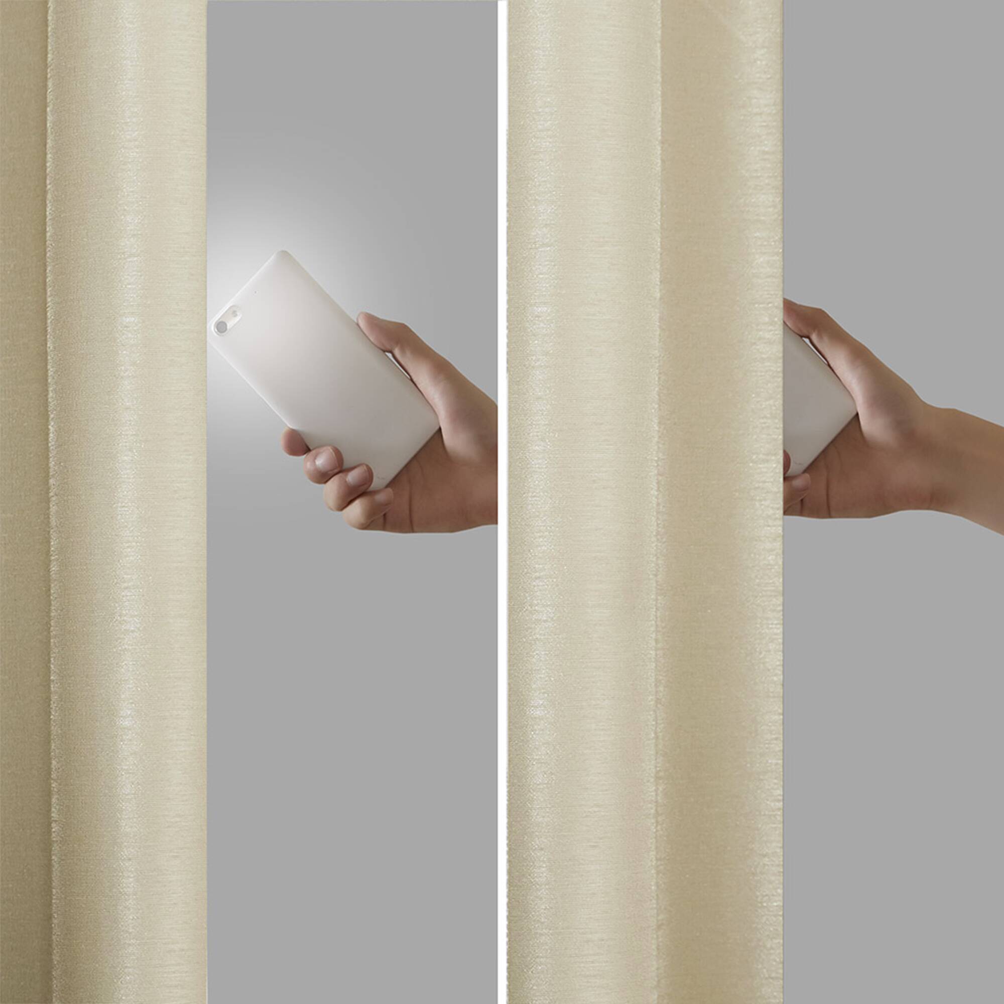 Emilia - Twist Tab Total Blackout Window Curtain - Champagne
