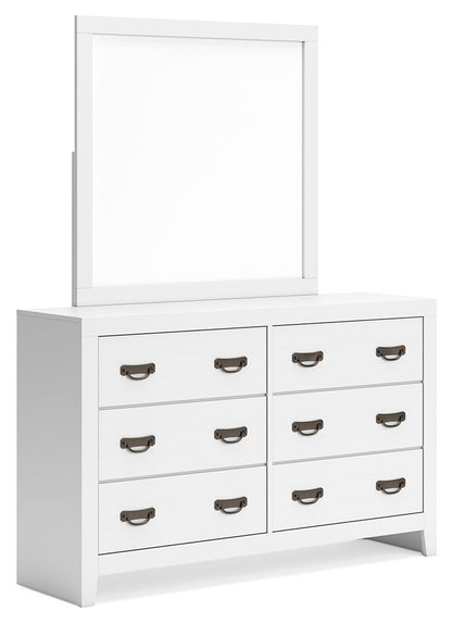 Binterglen - Dresser And Mirror - White