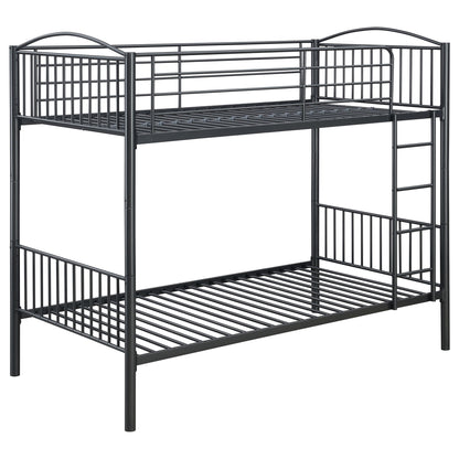 Anson - Twin Over Twin Bunk Bed And - Gunmetal