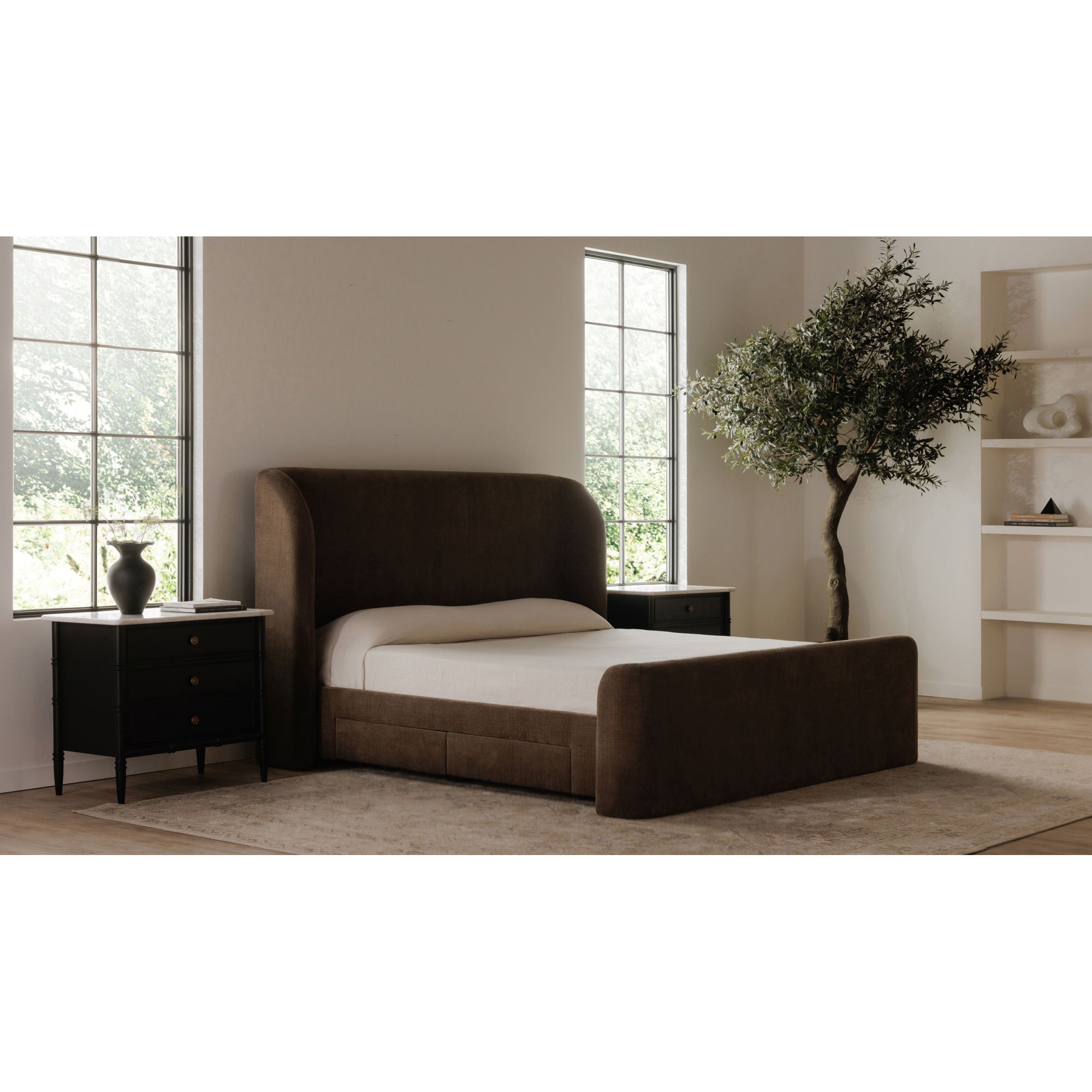 Sophia - King Bed - Brown