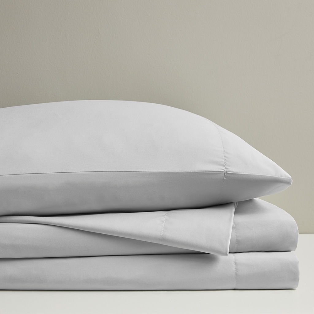 Queen Smart Cool Microfiber Sheet Set - Light Gray