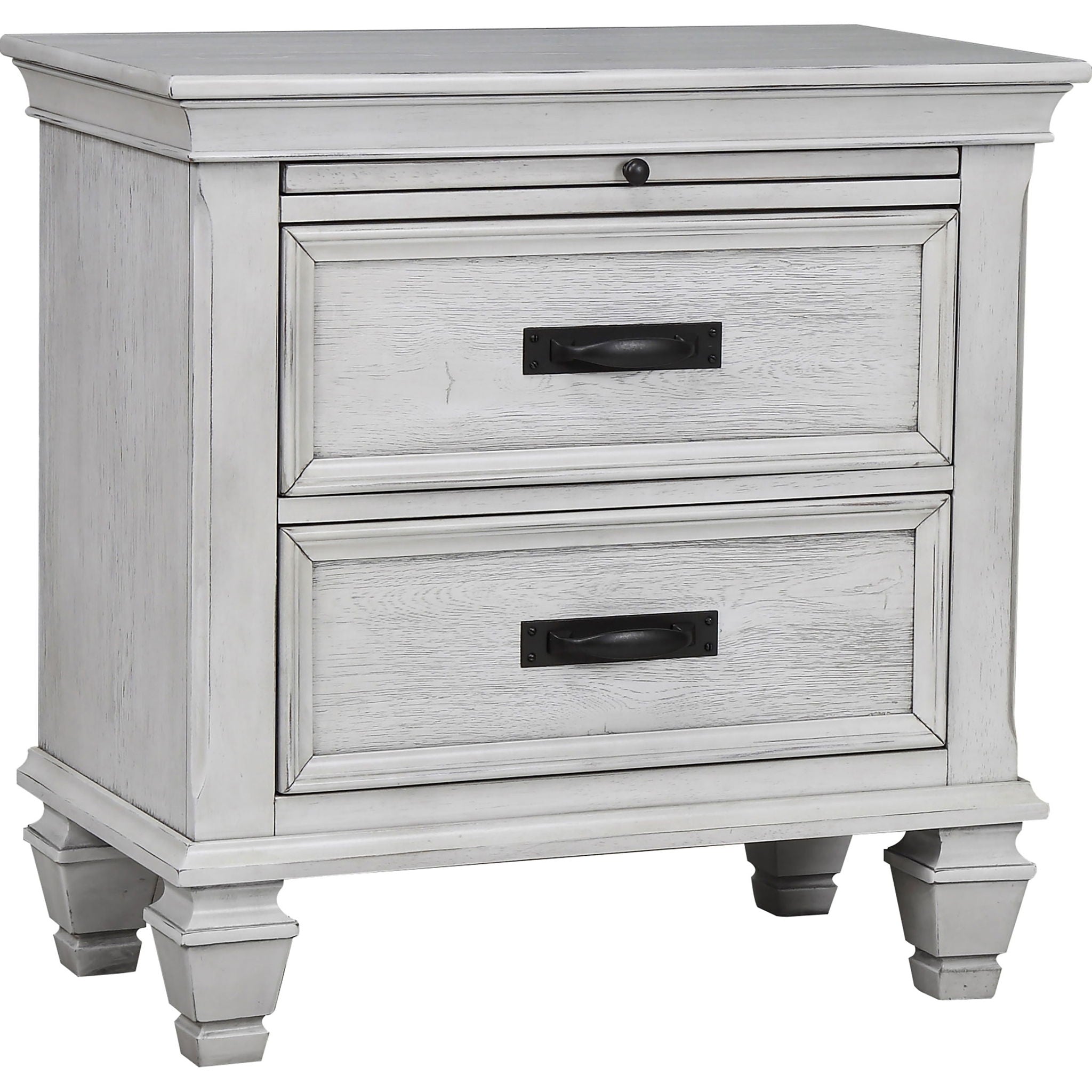 Lockeford - 2 Drawer Nightstand With Pull Out Tray - White