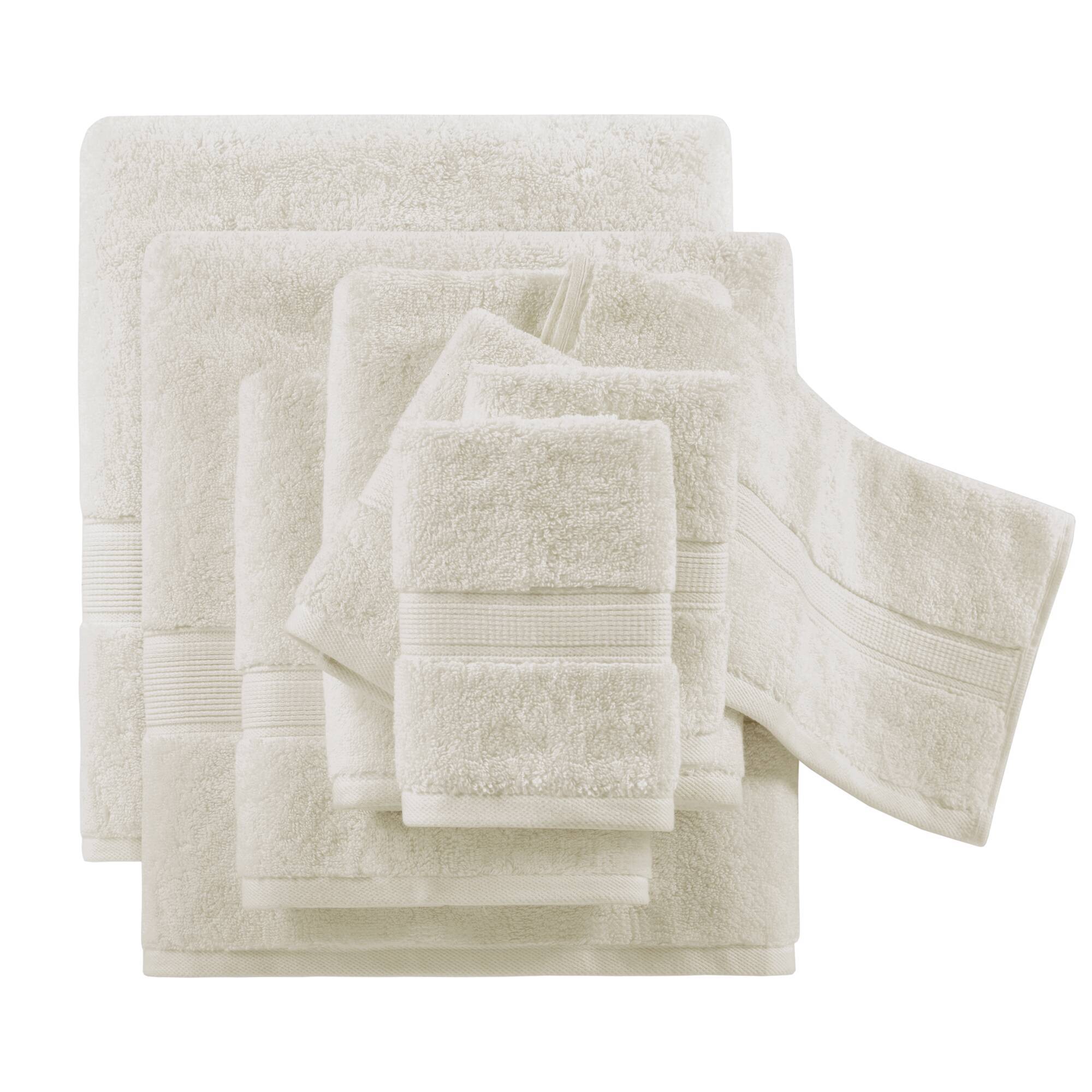 800GSM - 8 Piece Antimicrobial Towel Set - Cream