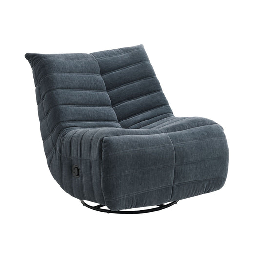 Talmon - Chenille Glider Recliner With Swivel - Dark Gray
