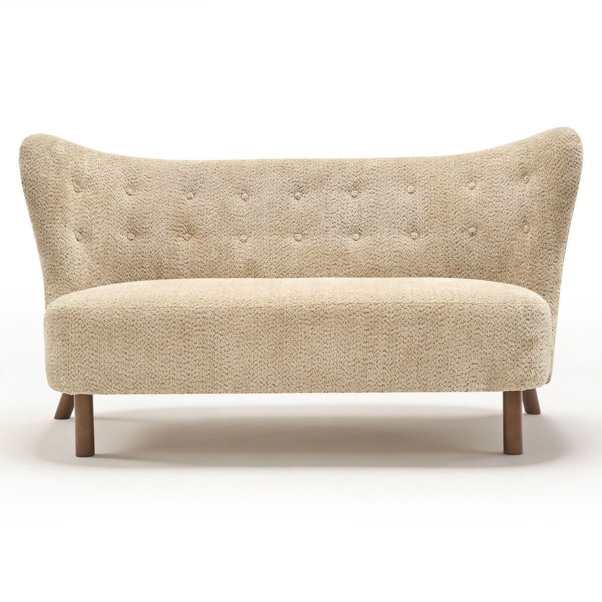 Nordic Chair Laid Back Loveseats With Curved Backres, No Armrests