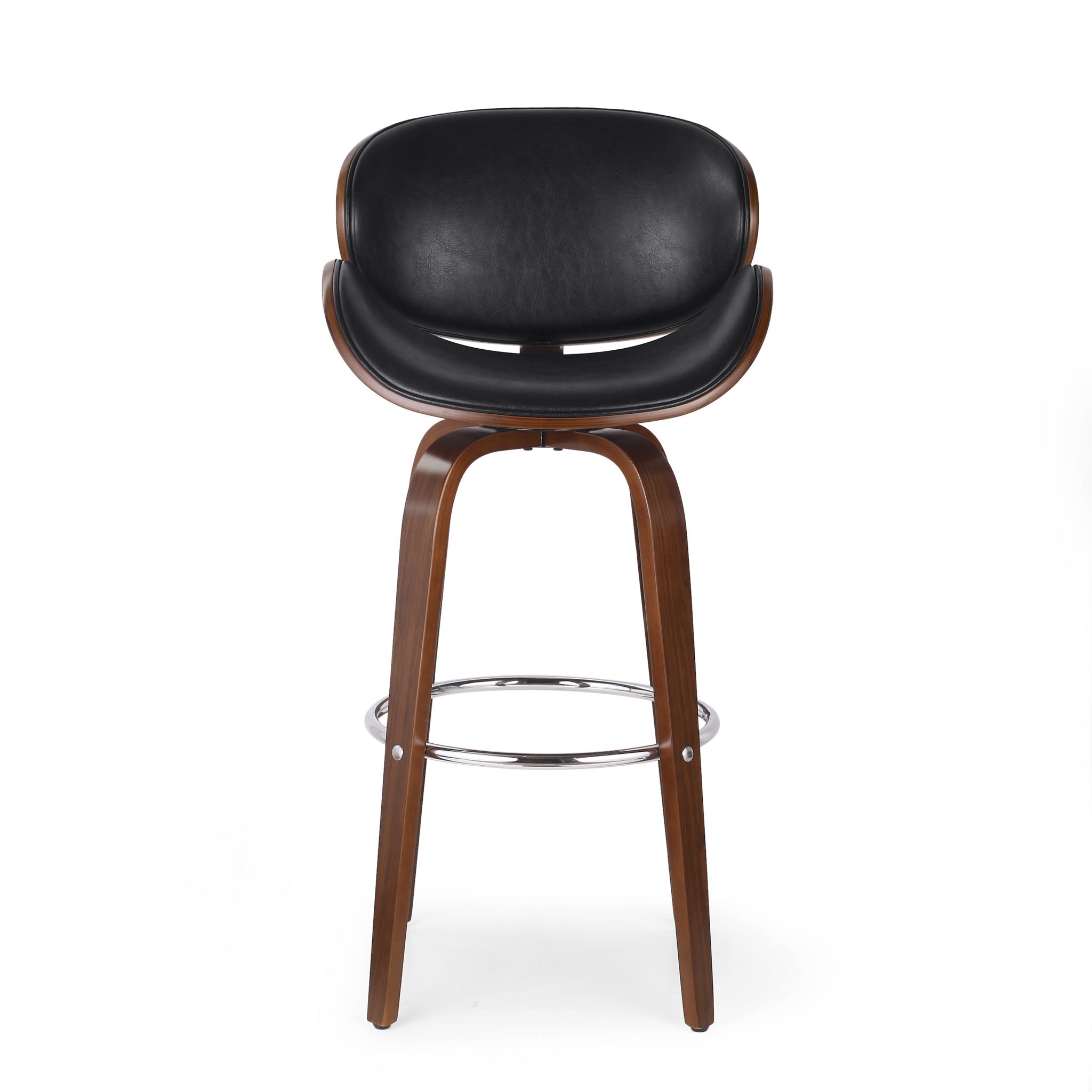Lumos - Mid Century Modern Upholstered Swivel Barstool