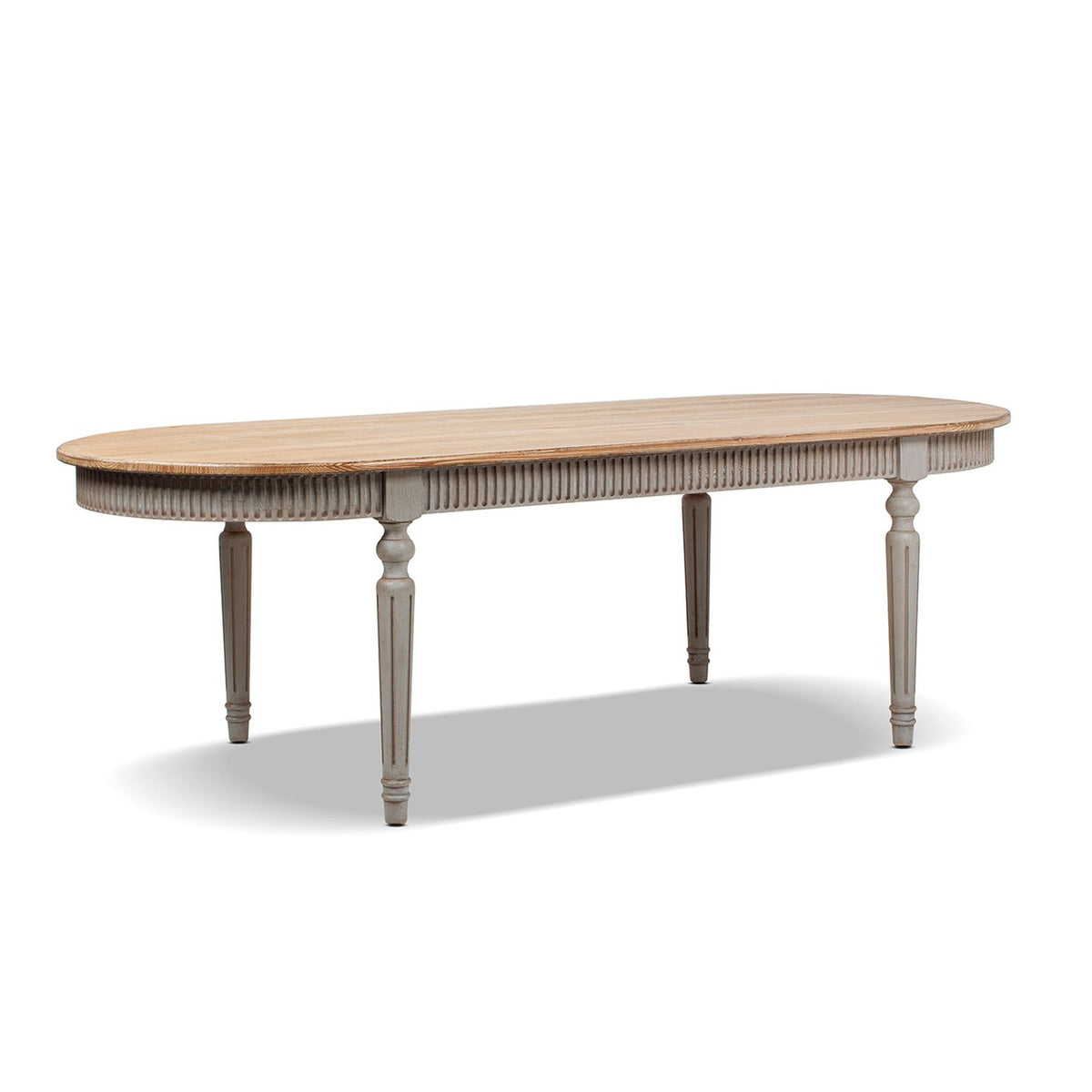 Colette - Oval Dining Table - Blue / Gray
