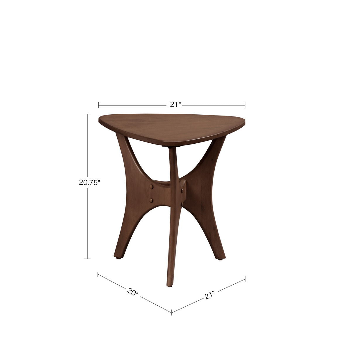 Blaze - Triangle Side Table - Brown