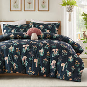 Gwen - Full/Queen Mushroom Garden Comforter Set - Navy