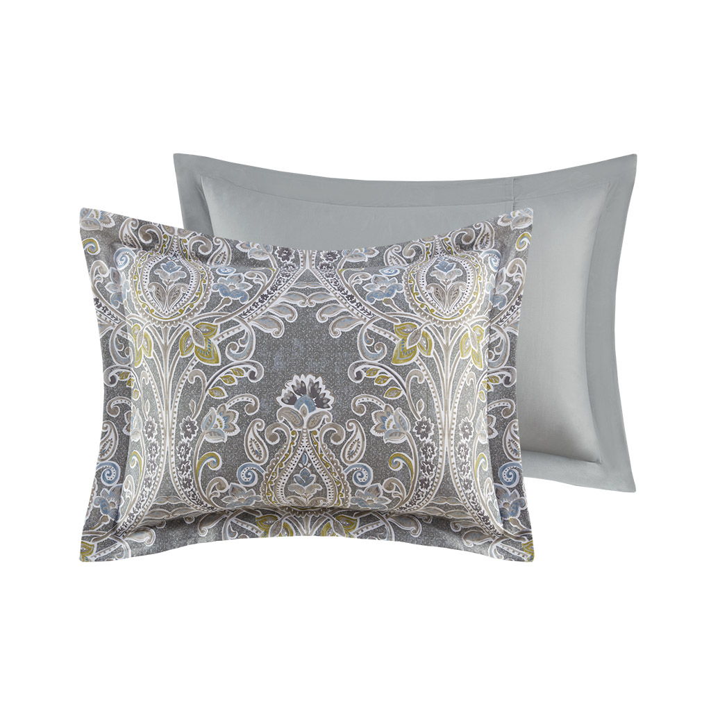 Hallie - 6 Piece Comforter Set - Gray