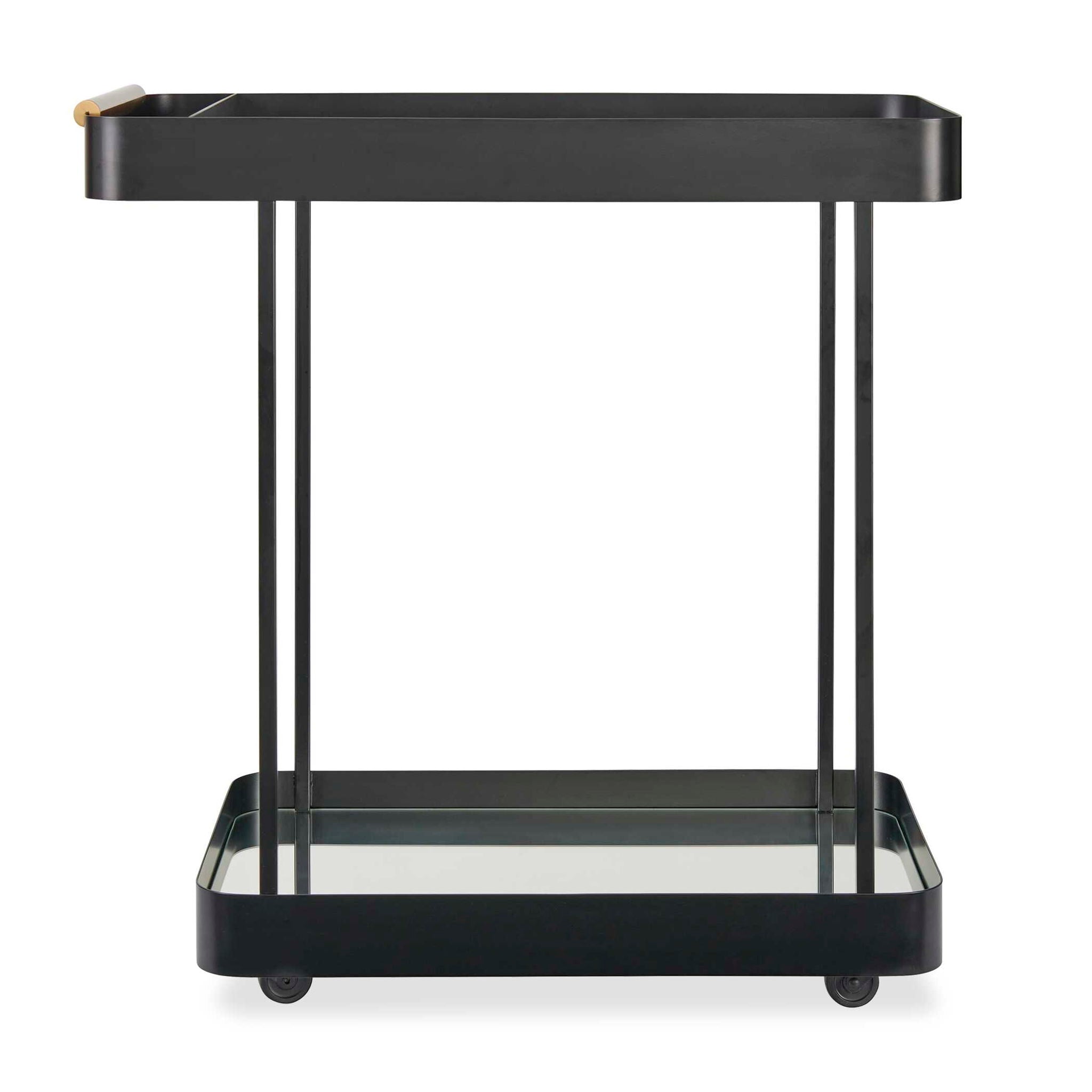 Vesper - Iron Bar Cart - Black / Brass