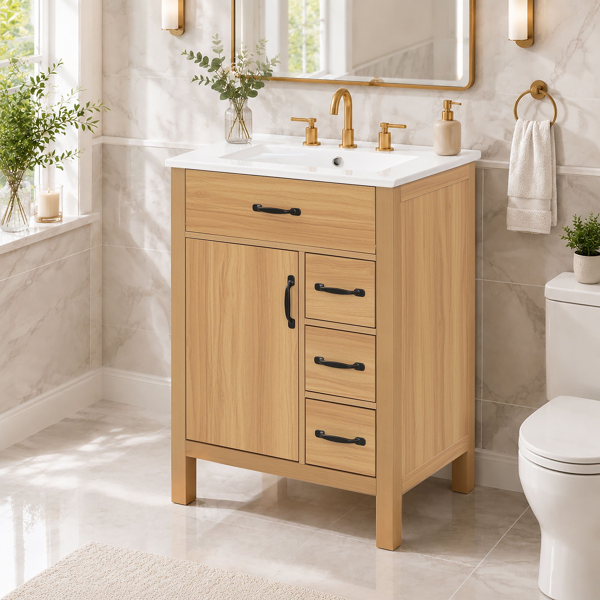 Modern Traditional Bathroom Vanity With Sink