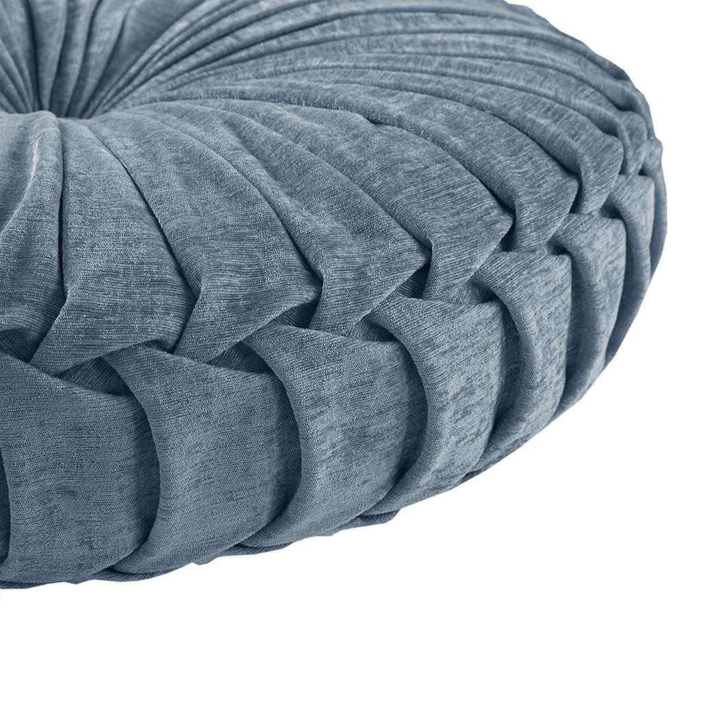 Loretta - Round Floor Pillow Cushion - Aqua