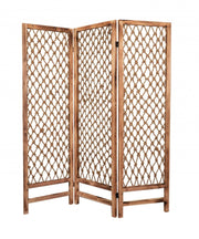 69" Natural Solid Wood Panel Screen Room Divider