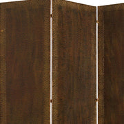 72" Bronze Folding Three Panel Screen Room Divider