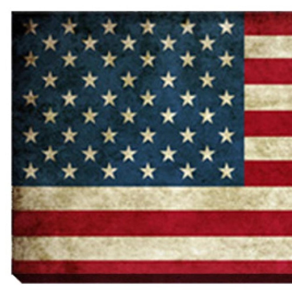 USA Flag Canvas Print Wall Art 2 Piece Set Wall Art