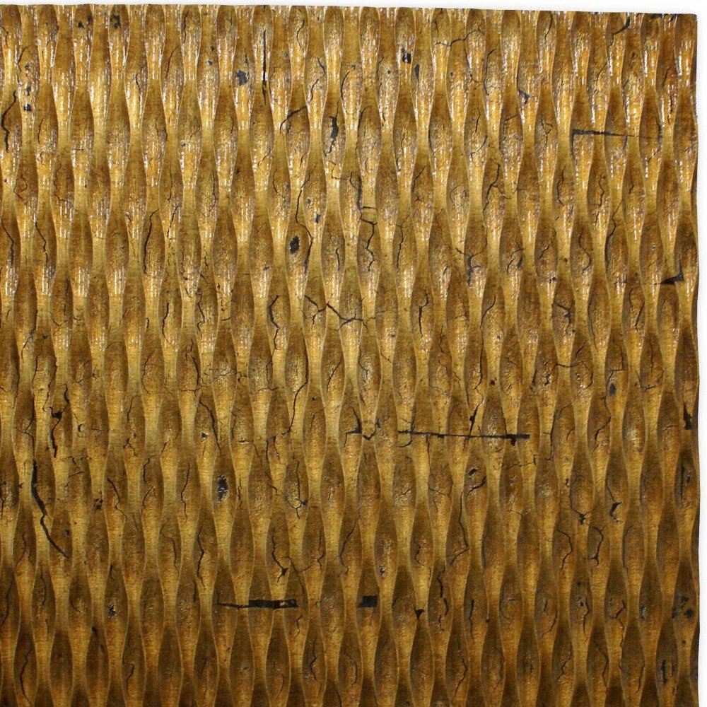 24" X 24" X 1" Raw Wood Look Silver Finish Square Wall Art Medium