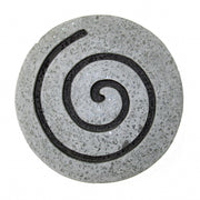 28" X 28" X 2" Gray Round Modern Spiral Wall Art