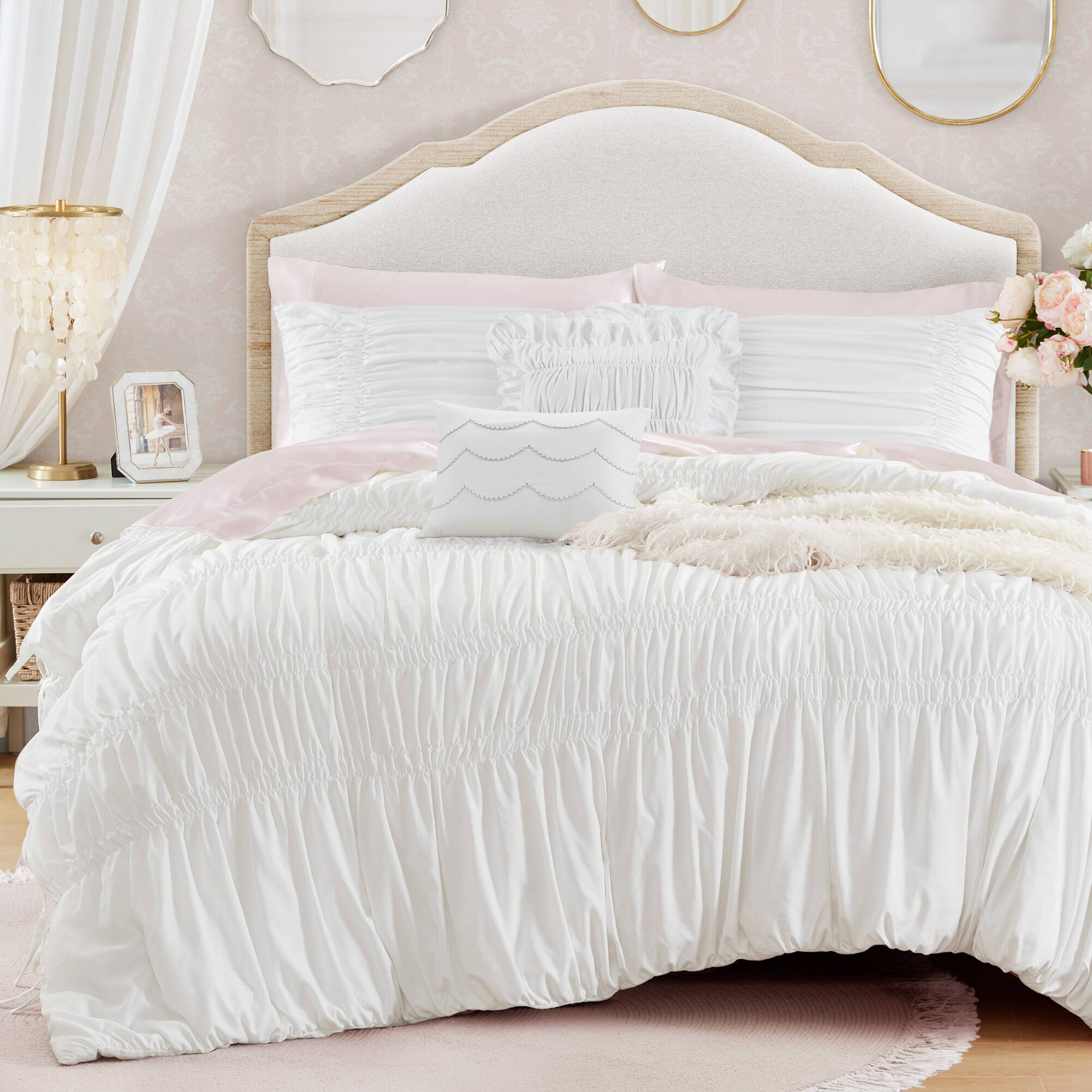 Ivy - Full/Queen Ella Comforter Set - White