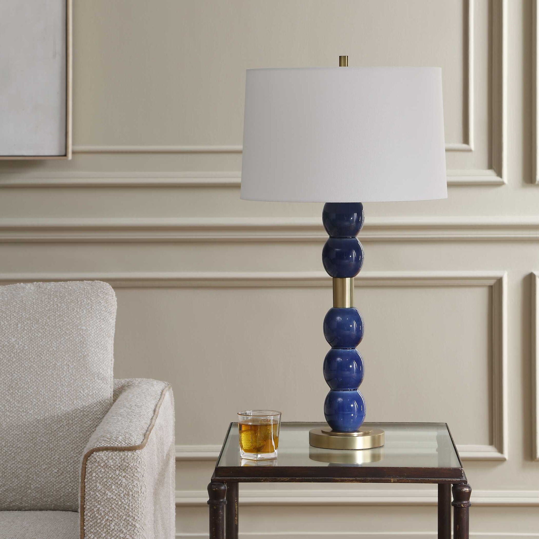 Bellore - Glaze Table Lamp - Blue