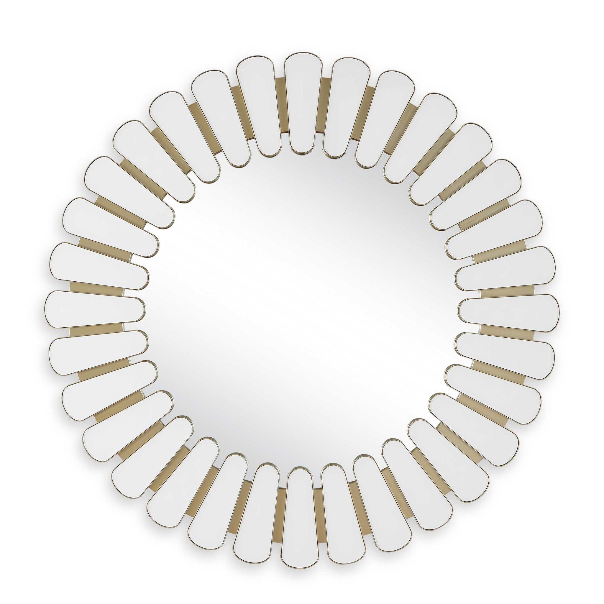 Miran - Glass Round Mirror - White