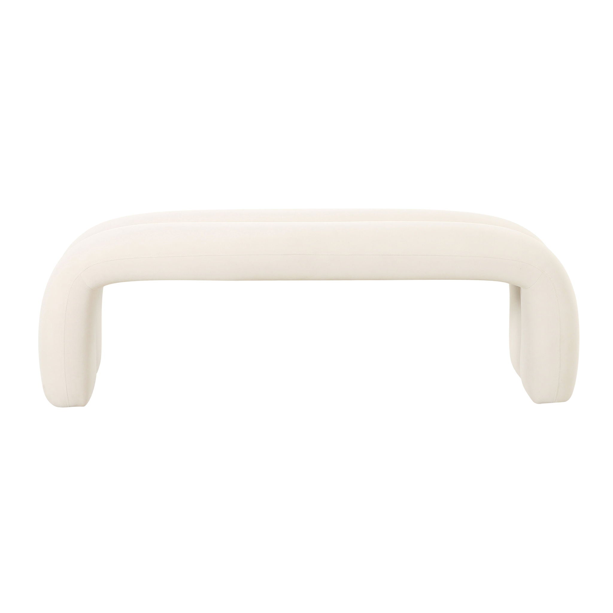 Leigh - Velvet Channeled Bench