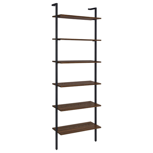 Christy - Owens - 6 Shelf Wall Bookshelf - Walnut