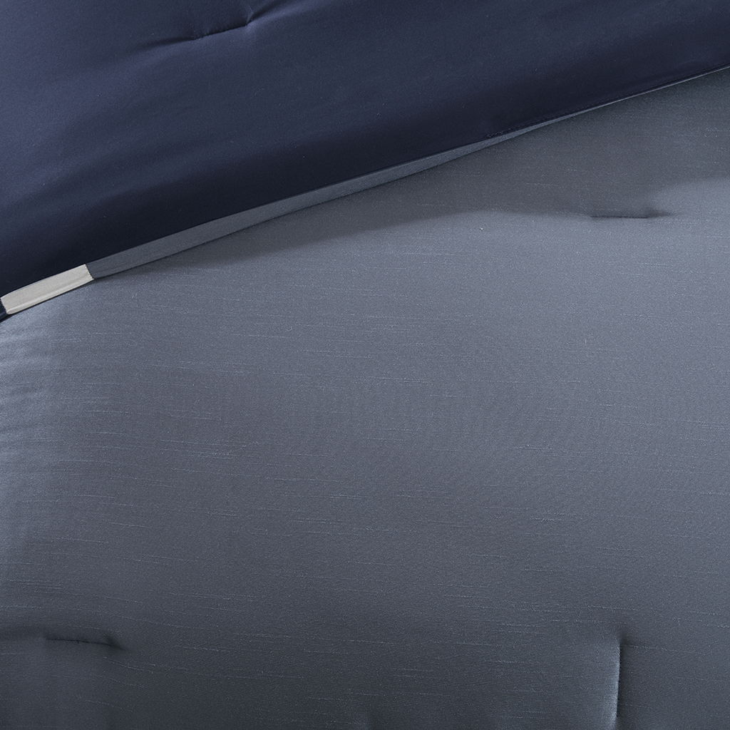 Genevieve - Queen Comforter (Set of 7) - Navy