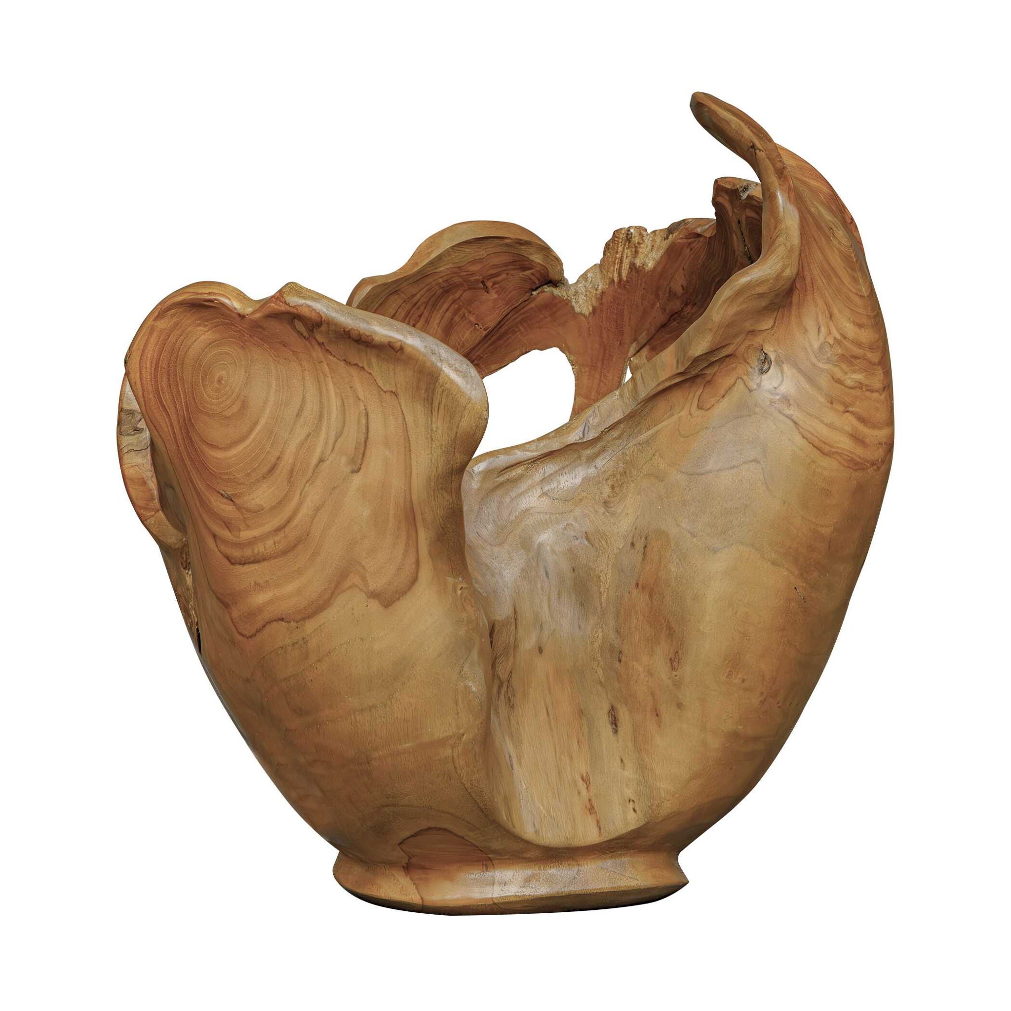 Arbor - Crest Indoor-Outdoor Teak Bowl - Woodtone