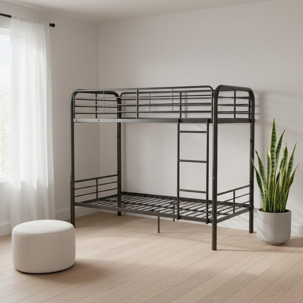 Gunmetal Full Over Full Metal Bunk Bed