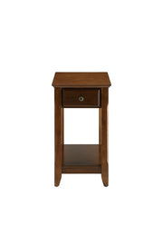 23" Brown Solid Wood End Table
