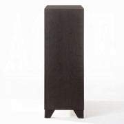 31" Espresso Solid Wood Five Drawer Dresser