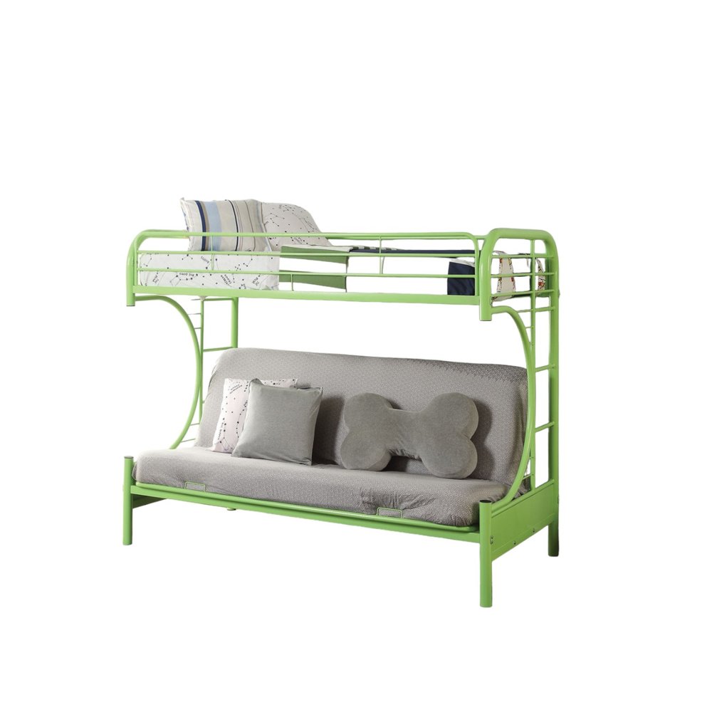 78" X 41" X 65" Twin Over Full Silver Metal Tube Bunk Bed