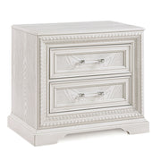 2 Drawer Storage Nightstand Bedroom Furniture - Antique White