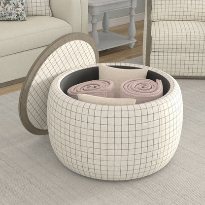 Storage Ottoman - White