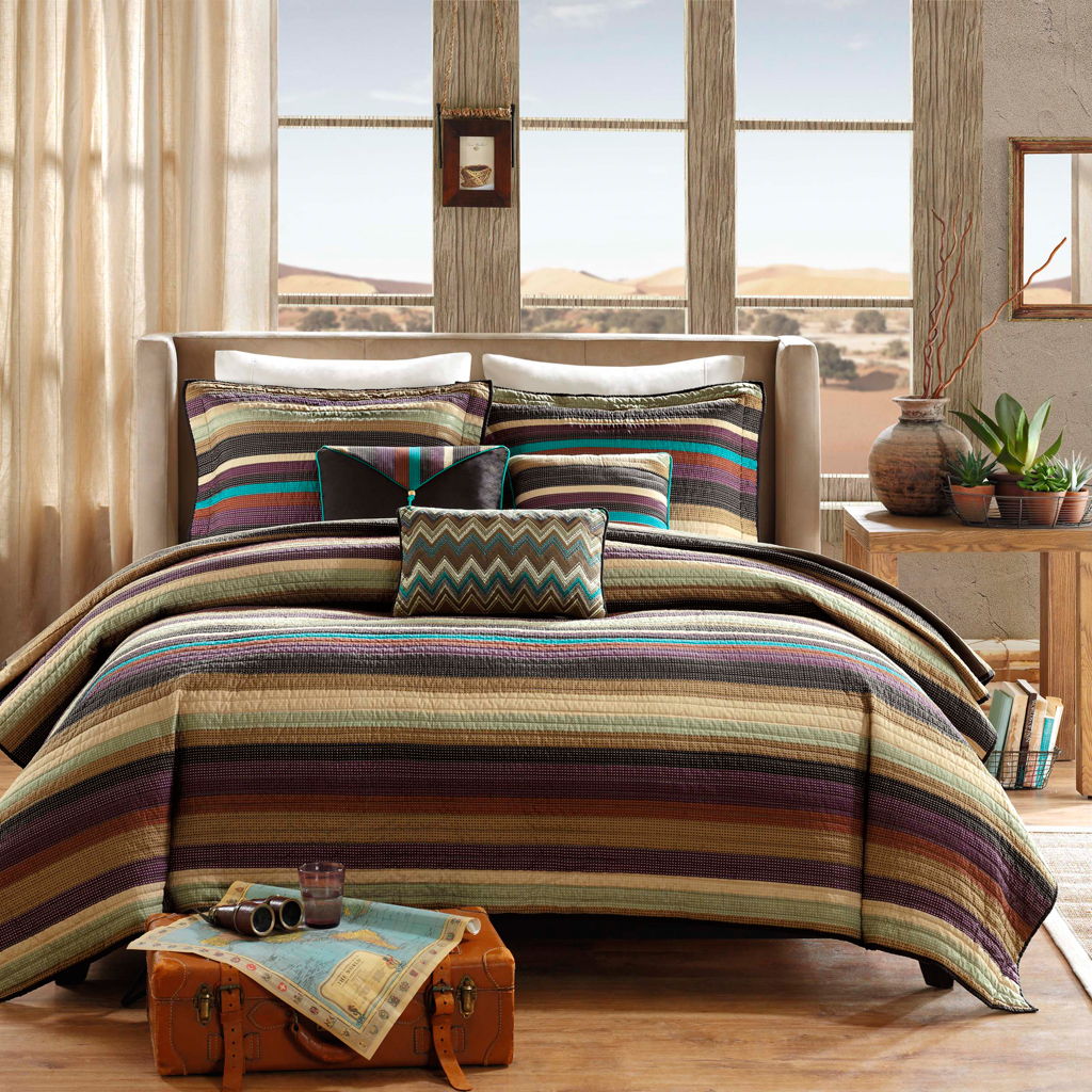 Yosemite - King Reversible Coverlet Set - Multi