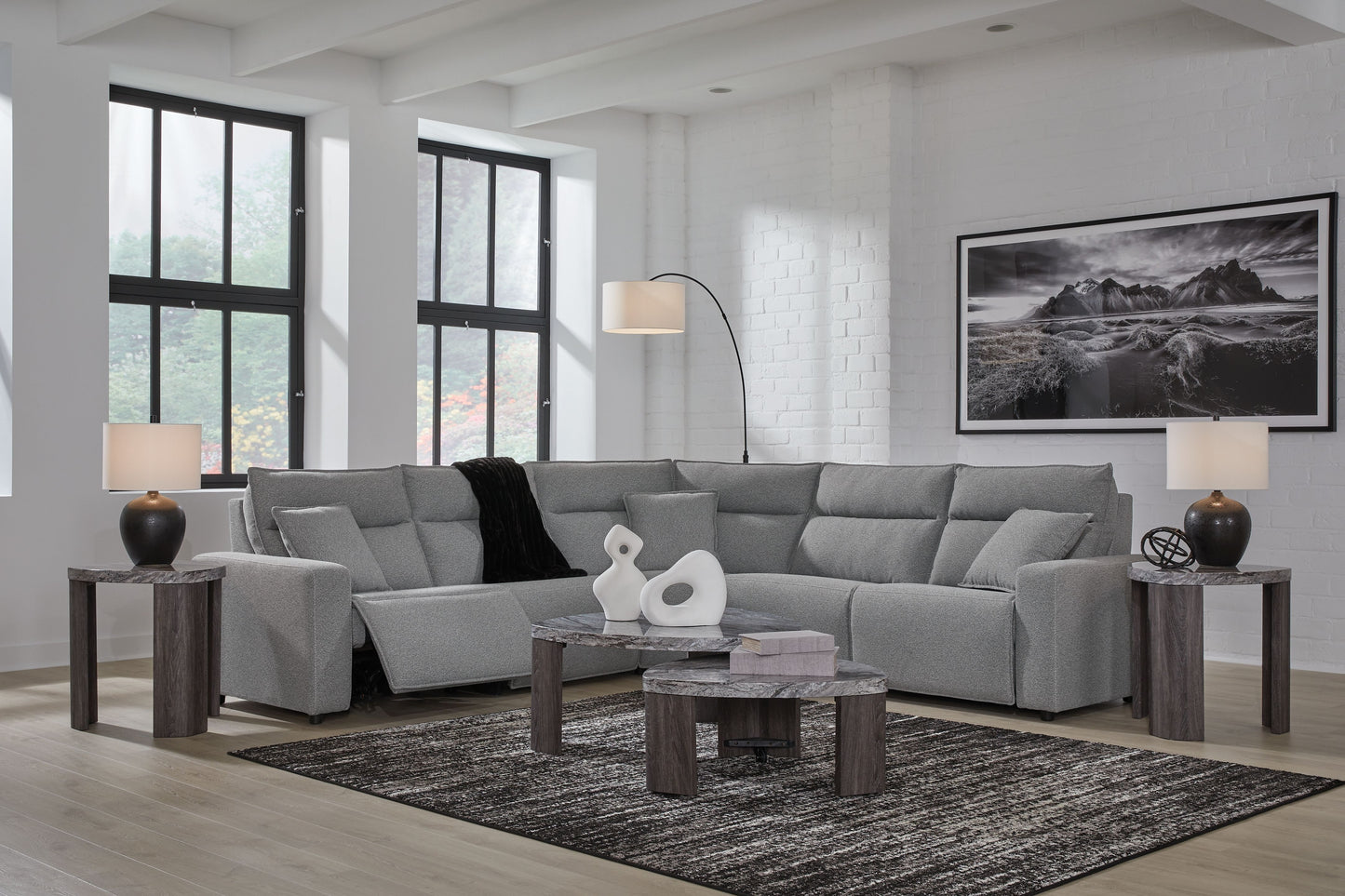 Modmax II - Reclining Sectional - Salt And Pepper