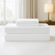 Plain Weave - Queen Essential Microfiber Sheet Set - Bright White