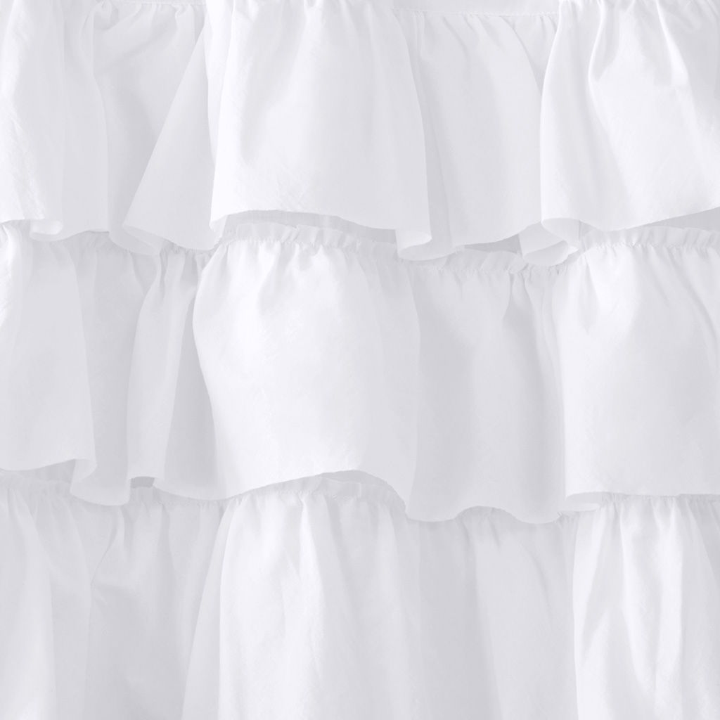 Anna - Oversized Ruffle Valance - White