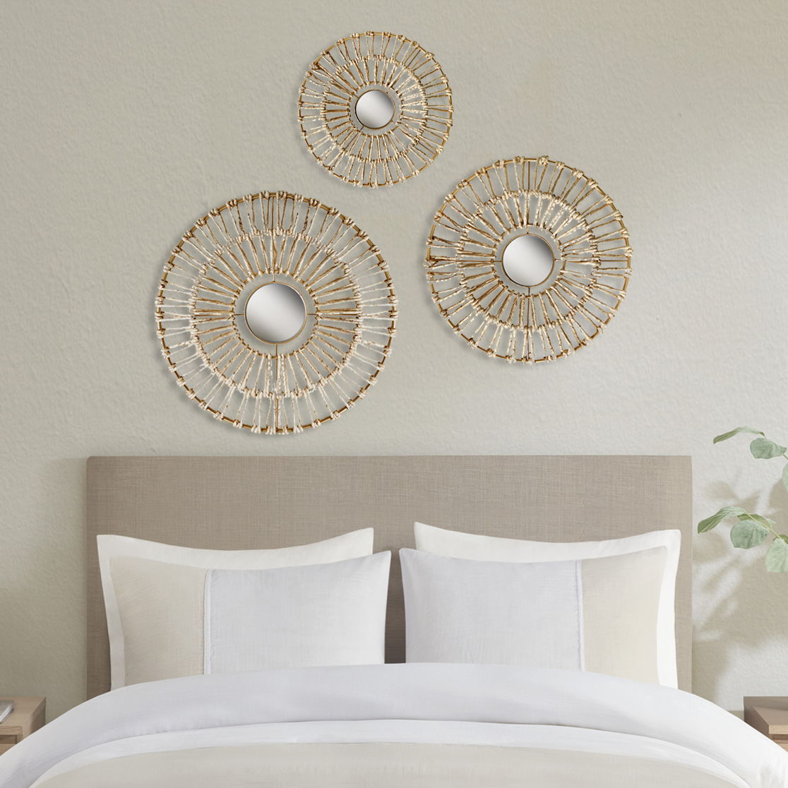 Ella - Corn Leaves Wall Decoration (Set of 3) - Neutral